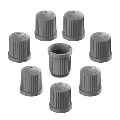 Prime Ave TPMS Tire Valve Caps (4-Pack) Alligator EHA Secure Air Pressure Gray Valve Stem Caps Compatible with Audi, BMW, Mercedes, Porsche, Tesla, VW & More (Made in Germany)