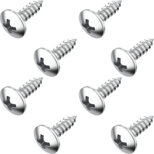 Prime Ave Stainless Steel License Plate Fastener Screws Compatible with Subaru WRX BRZ Impreza Outback Forester Crosstrek Legacy Ascent (Pack of 8)