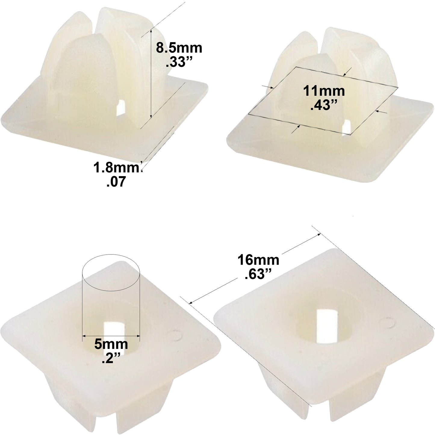 Prime Ave Stainless Steel Screws with Nylon Inserts for Securing License Plates, Frames & Covers 4755299 3907444 A11719 (Set of 8)