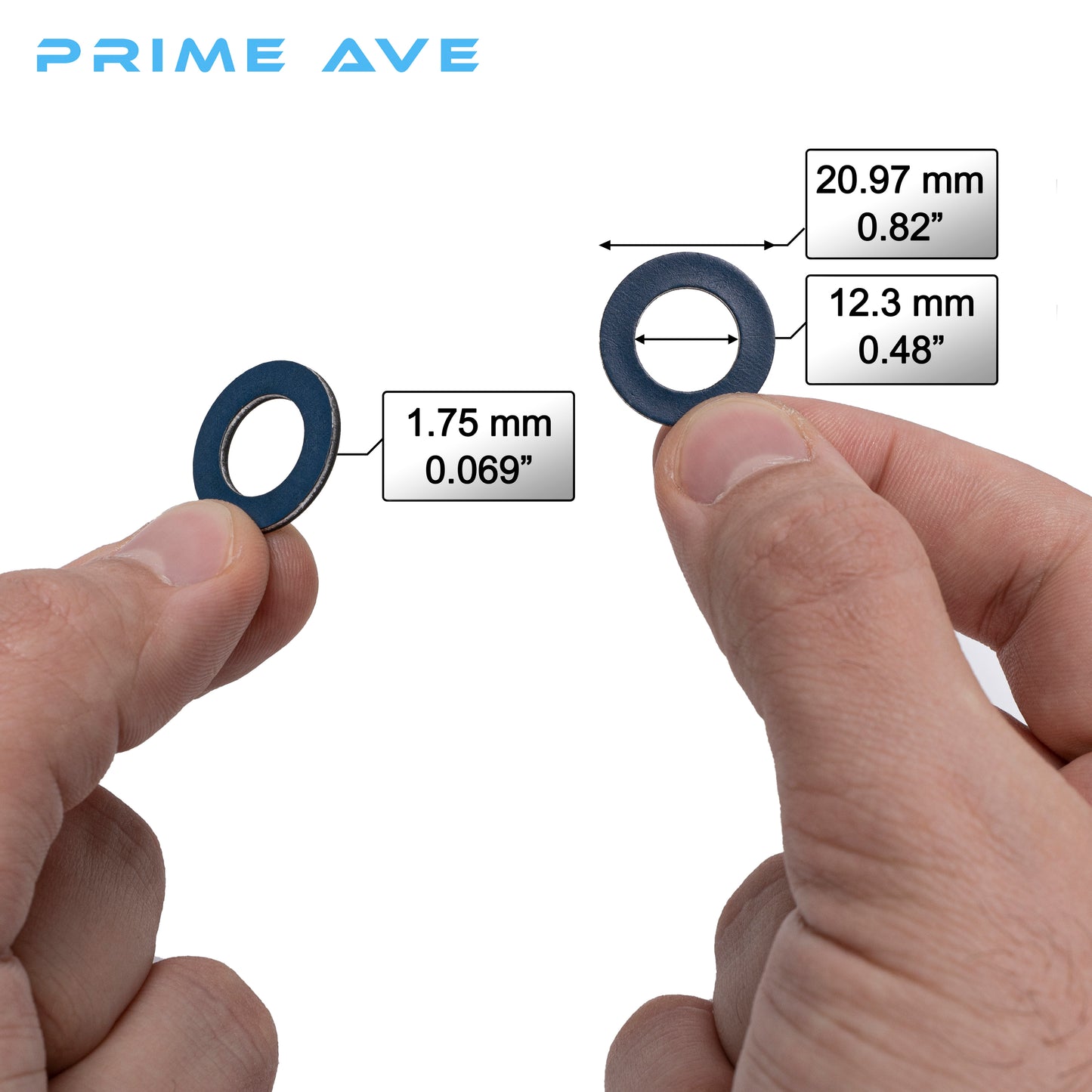 Prime Ave 12mm Aluminum Oil Drain Plug Washer Gaskets Compatible with Toyota Lexus Scion Part# 90430-12031 (Pack of 10)