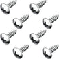 PRIME AVE Stainless Steel License Plate Screws for License Plates, Frames, Covers - Rust Proof Licence Plate Screw Set for Front/Rear Compatible with Buick Cadillac Chevrolet GMC
