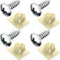 PRIME AVE Stainless Steel License Plate Screws – Rustproof with Nylon Inserts for Front & Rear Plates, Frames & Covers – License Plate Screw Set Fits Most Domestic Vehicles (Set of 4)