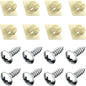 PRIME AVE Stainless Steel License Plate Screws – Rustproof with Nylon Inserts for Front & Rear Plates, Frames & Covers – License Plate Screw Set Fits Most Domestic Vehicles (Set of 8)