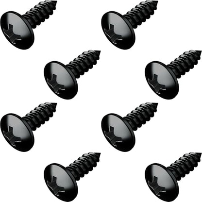 PRIME AVE Stainless Steel License Plate Screws for License Plates, Frames, Covers - Rust Proof Licence Plate Screw Set for Front/Rear Compatible with Buick Cadillac Chevrolet GMC