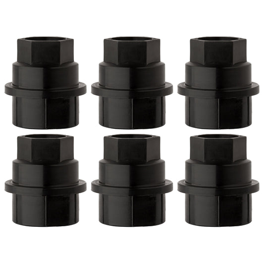 Prime Ave Black Wheel Nut Cap Covers for Chevrolet GMC Part# 15646250 (6 Pack)