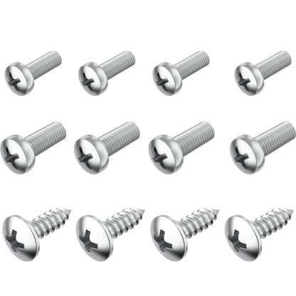 Prime Ave Stainless Steel License Plate Screws Compatible/Replacement for Acura & Honda