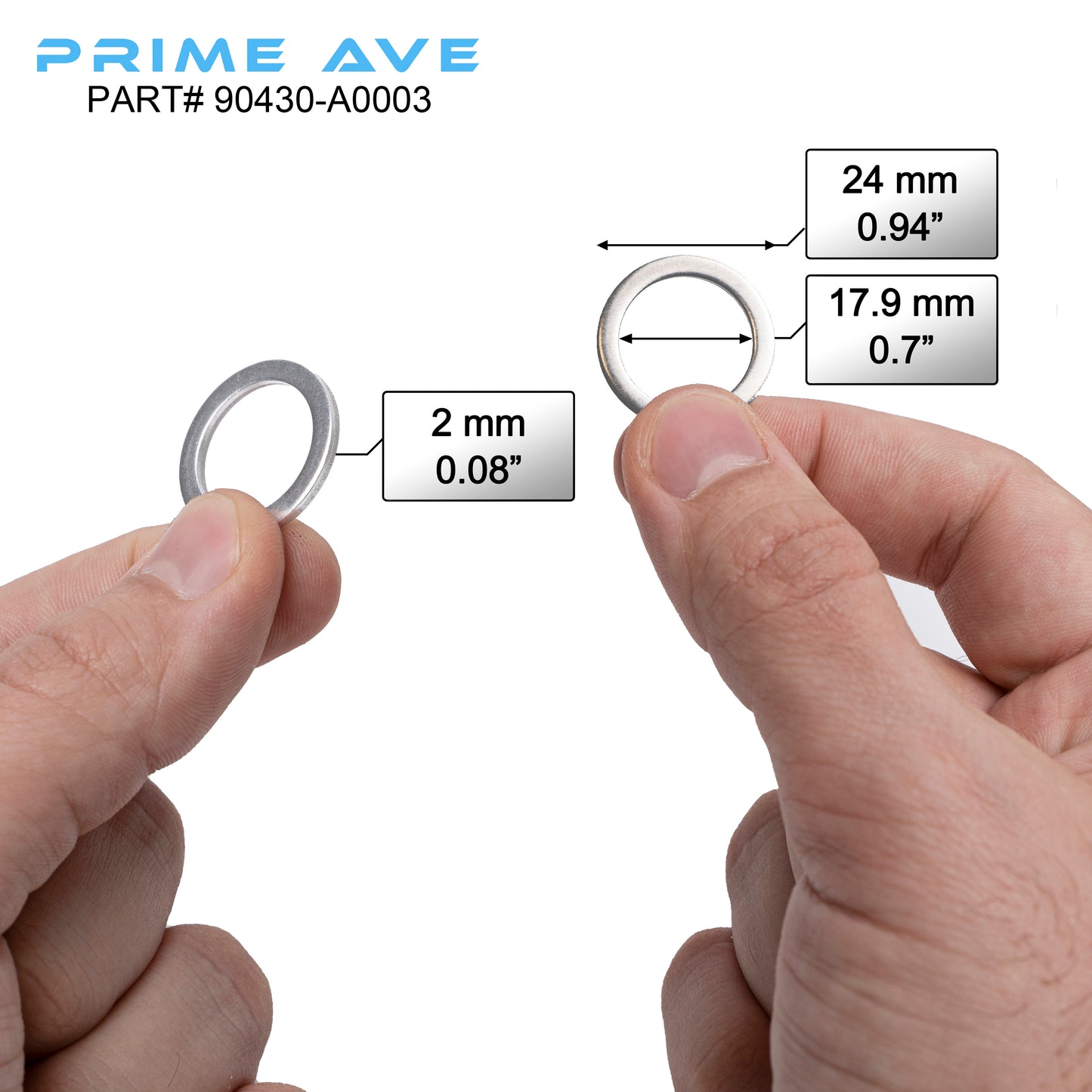 Prime Ave Differential & Transfer Case Crush Washer Gasket Kit Compatible with Toyota Lexus Scion Part# 90430-24003 + 12157-10010 + 90430-A0003