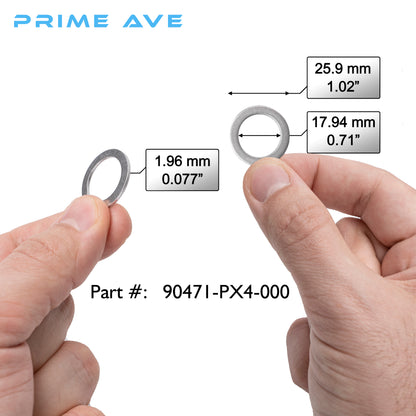 Prime Ave (5) Rear Differential + (5) Automatic Transmission Plug Washers Compatible With Honda & Acura Part# 90471-PX4-000 & 94109-20000