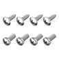 PRIME AVE Stainless Steel License Plate Screws for License Plates, Frames, Covers - Durable & Rust Proof Licence Plate Screw Set for Front/Rear - Compatible with Mazda (Pack of 8)